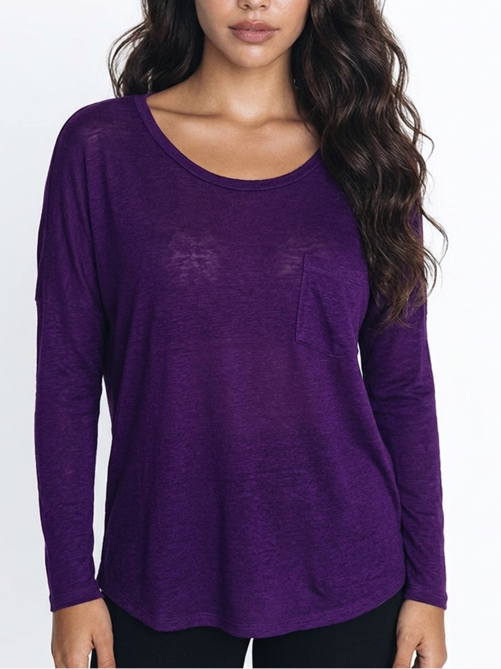 Women’s LA Made tee. Purple long sleeve shirt size S‎